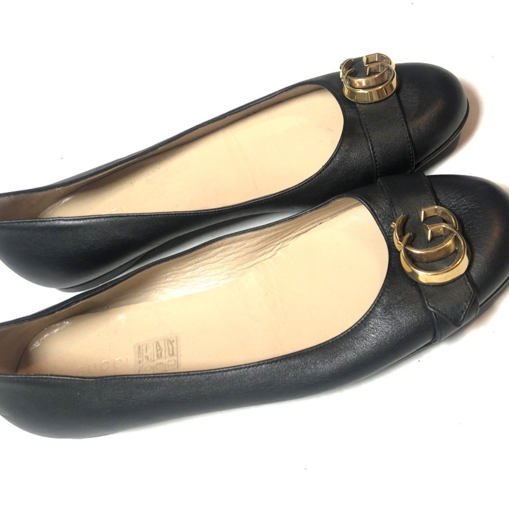 Gucci Women's 38.5 Black Miro Soft Ballerina Flats - Picture 3 of 7